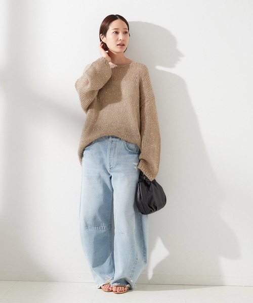 journal standard L'essage（ジャーナルスタンダードレサージュ）の「《追加》モヘヤMIXスパンコールプルオーバー（ニット/セーター・レディース・チャコールグレー/グレー/ベージュ・FREE）」の20枚目の写真