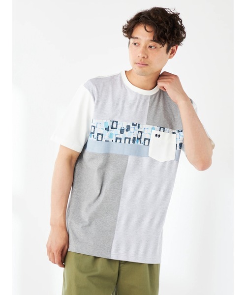 McGREGOR(マックレガー)の「ブロッキングTEEシャツ(Tシャツ/カットソー・メンズ・ネイビー/アイボリー・M/L/XL)」の2枚目の写真