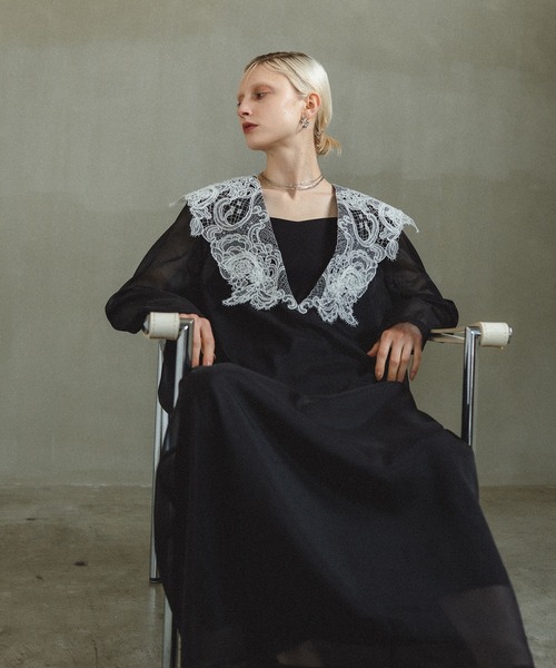 Big collar A-line dress