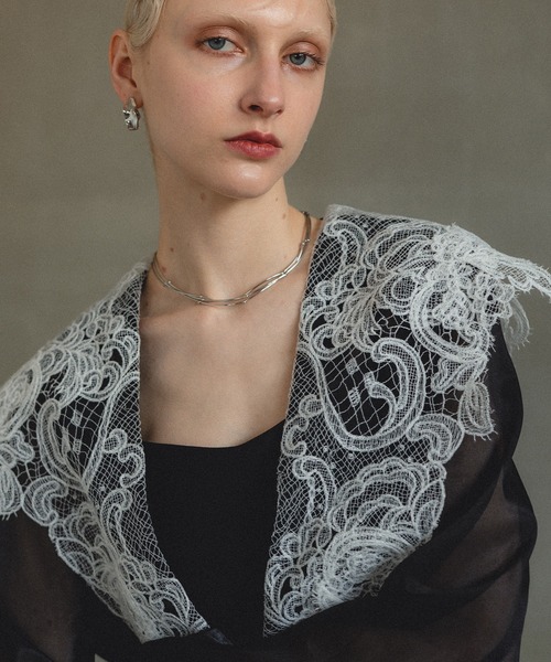 et.UNiVER（エトユニベール）の「Big collar A-line dress（ドレス・レディース・ベージュ/ブラック/グレー・LARGE/MEDIUM/SMALL）」の10枚目の写真