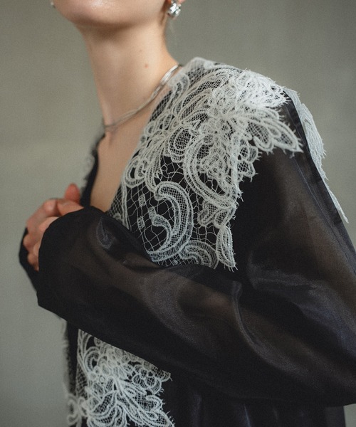 Big collar A-line dress（ドレス）｜et.UNiVER（エトユニベール