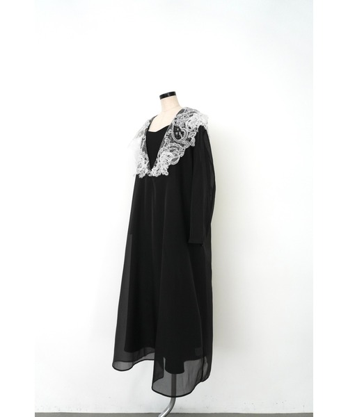 スーツ・フォーマル・ドレス et.UNIVER Big collar A-line dress Big collar A-line dress（ドレス）｜et.UNiVER（エトユニベール