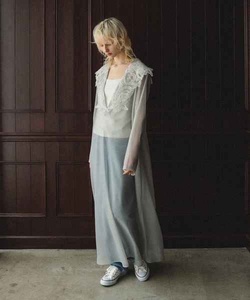 スーツ・フォーマル・ドレス et.UNIVER Big collar A-line dress Big collar A-line dress（ドレス）｜et.UNiVER（エトユニベール