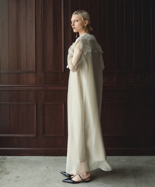 Big collar A-line dress（ドレス）｜et.UNiVER（エトユニベール）の