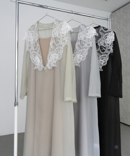 Big collar A-line dress et.UNiVER オケージョン et.UNiVER ドレス Big collar A-line dress : ZOZOTOWN Yahoo!店