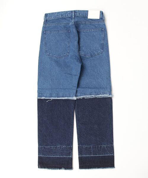 セール】WIDE STRAIGHT(PATCHWORK)（デニムパンツ）｜CINOH
