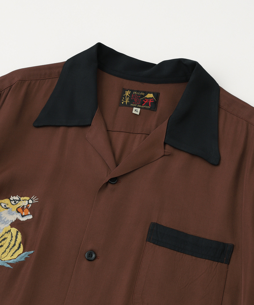 TAILOR TOYO(テーラートウヨウ)の「TAILOR TOYO / テーラー東洋 SUKA SHIIRT "ROARING TIGER"(シャツ/ブラウス・メンズ・ブラウン・SMALL/MEDIUM/LARGE/X-LARGE)」の3枚目の写真