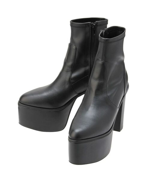 GYDA(ジェイダ)の「厚底 太ヒール バルキーショートブーツ(ブーツ・レディース・ブラウン/ブラック・SMALL/MEDIUM/LARGE)」の10枚目の写真