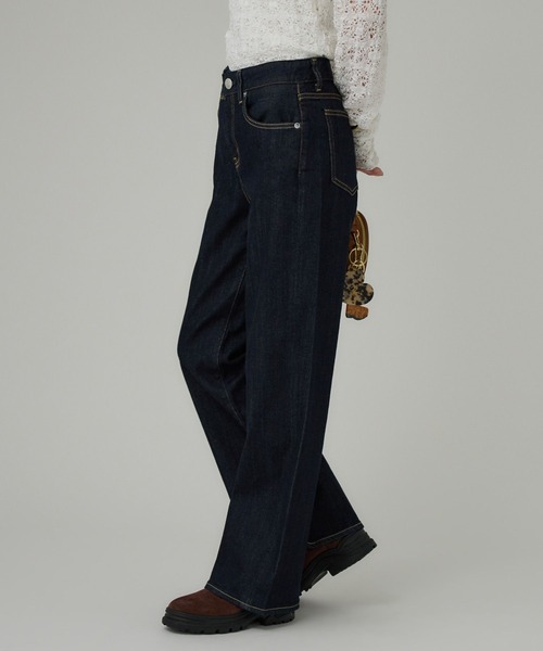 RED CARD TOKYO（レッドカード）の「【RED CARD】Anniv Wide（デニムパンツ・レディース・ダークネイビー/ネイビー・26/25/24）」の7枚目の写真