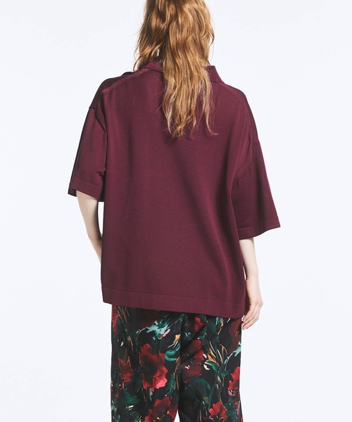 UNISEX》Lonfresh Prime-Over Crew Neck Knit Polo Shirt/ロン