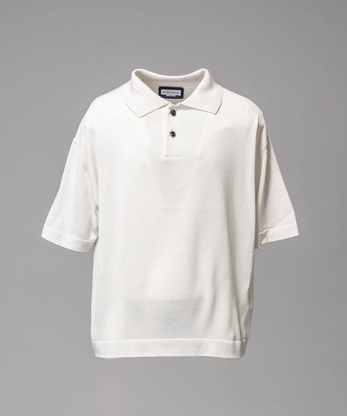 UNISEX》Lonfresh Prime-Over Crew Neck Knit Polo Shirt/ロン