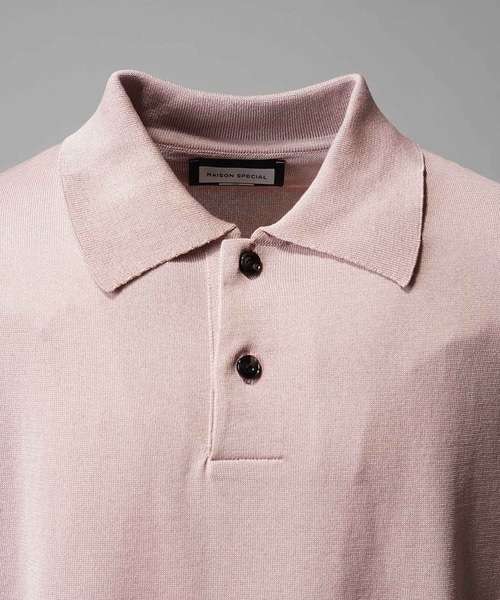 UNISEX》Lonfresh Prime-Over Crew Neck Knit Polo Shirt/ロン