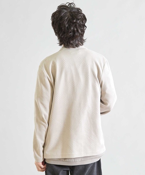 UNION STATION（ユニオンステーション）の「ニットライクジャガードジャケット（テーラードジャケット・メンズ・グレー/ブラック/ネイビー・S/M/L/LL）」の6枚目の写真