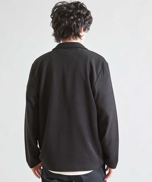 UNION STATION（ユニオンステーション）の「ニットライクジャガードジャケット（テーラードジャケット・メンズ・グレー/ブラック/ネイビー・S/M/L/LL）」の12枚目の写真