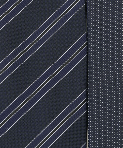 MONSIEUR NICOLE（ムッシュニコル）の「ストライプ/ピンドット リバーシブルネクタイ（ネクタイ・メンズ・ブラック/サックスブルー/ホワイト/ネイビー・FREE）」の5枚目の写真