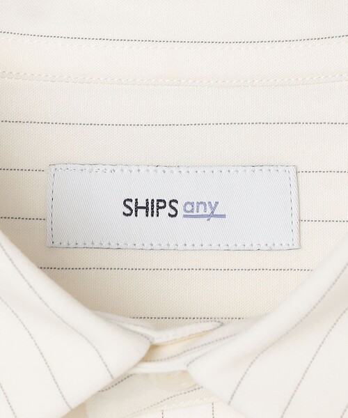 SHIPS any（シップス エニィ）の「LIM BLESS ソリッド/ストライプ レギュラーカラー シャツ(セットアップ対応)◇（シャツ/ブラウス・メンズ・ネイビー/カーキ/ホワイト/チャコールグレー/ダークグレー/グレー/ダークネイビー/コバルトブルー・LARGE/X-LARGE/SMALL/MEDIUM）」の14枚目の写真