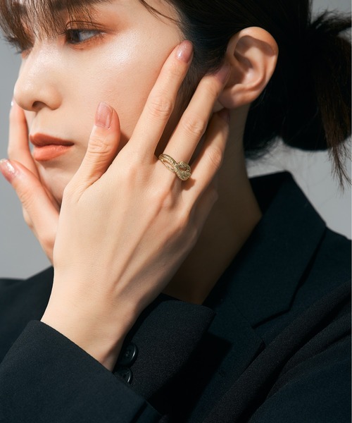 K18 ダイヤモンド ヘビ/スネーク リング（リング）｜Jewel closet by