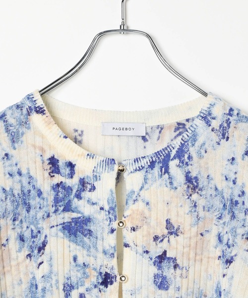 PAGEBOY（ページボーイ）の「ニュアンスガラニットカーディガン（半袖）（カーディガン/ボレロ・レディース・ブルー系その他/グレー系その他・FREE）」の12枚目の写真