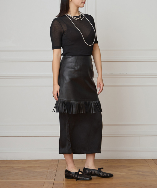 IENA LA BOUCLE（イエナラブークル）の「《追加2》IENA LA BOUCLE 水撚りガスフライス半袖プルオーバー（Tシャツ/カットソー・レディース・ブラック/ピンク・FREE）」の11枚目の写真