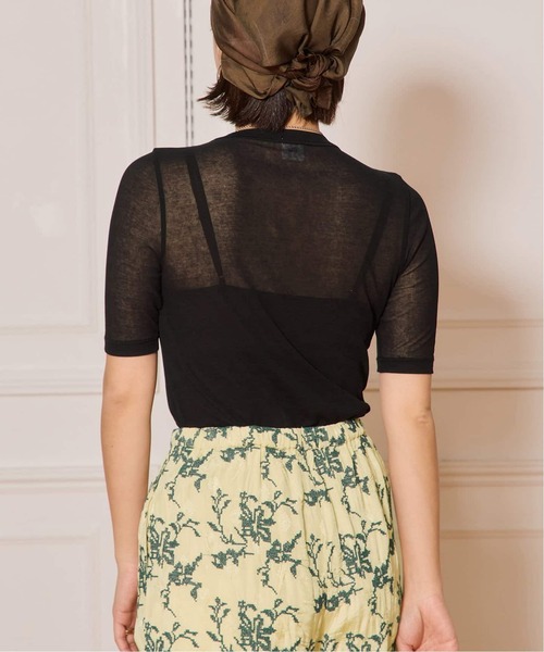 IENA LA BOUCLE（イエナラブークル）の「《追加2》IENA LA BOUCLE 水撚りガスフライス半袖プルオーバー（Tシャツ/カットソー・レディース・ブラック/ピンク・FREE）」の17枚目の写真