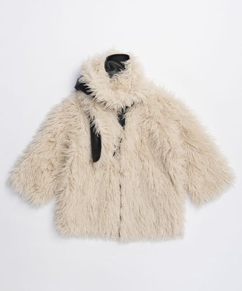 PRANK PROJECT（プランクプロジェクト）の「リバーシブルファーコート / Reversible Fur Coat（その他アウター・レディース・オフホワイト/ブラック/グレー・36/38）」の20枚目の写真