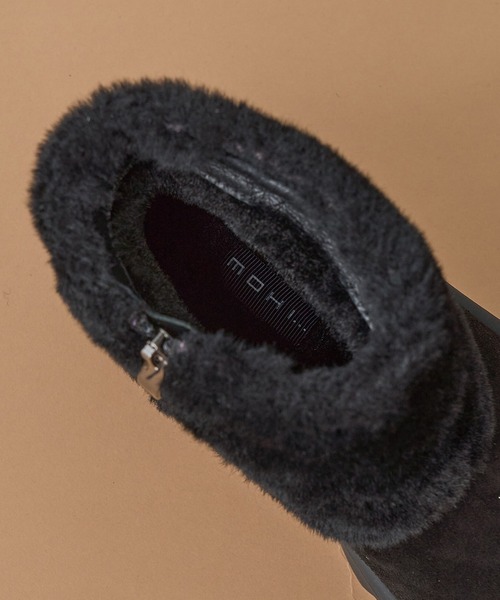 MOHI(モヒ)の「【MOHI】ファー付きムートンブーツ AFELPADO/R.MUTON GU1-3941211-AF-MU(ブーツ・レディース・キャメル/ブラック・38/36/37)」の14枚目の写真