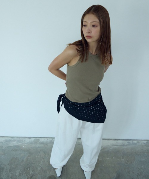 HANNE(アン)の「サーマルカップインタンクトップ(タンクトップ・レディース・ブラック/カーキ/ホワイト・FREE)」の19枚目の写真