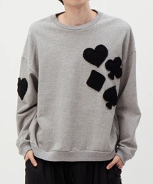 DISCOVERED PLAYCARD CROCHET MOTIF SWEAT
