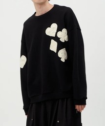 DISCOVERED PLAYCARD CROCHET MOTIF SWEAT