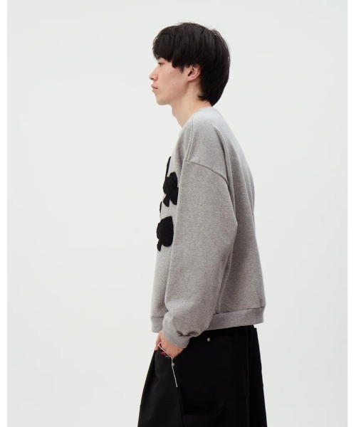 DISCOVERED(ディスカバード)の「DISCOVERED PLAYCARD CROCHET MOTIF SWEAT(スウェット・メンズ・ブラック/グレー・1/3)」の10枚目の写真