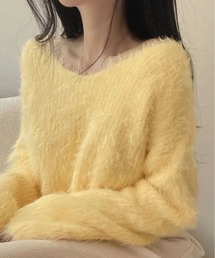 シャギーニット」に該当するニット/セーター（イエロー/黄色系