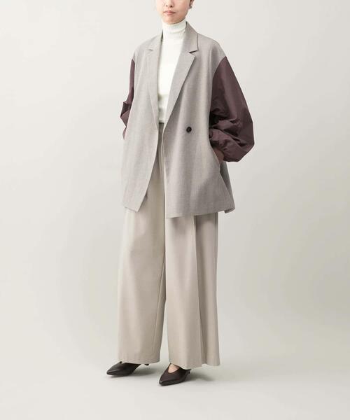 URBAN RESEARCH ROSSO WOMEN（アーバンリサーチ　ロッソ）の「『別注』CHIGNON×ROSSO　袖ドッキングフォルムジャケット（その他アウター・レディース・ベージュ系その他/チャコールグレー・FREE）」の13枚目の写真