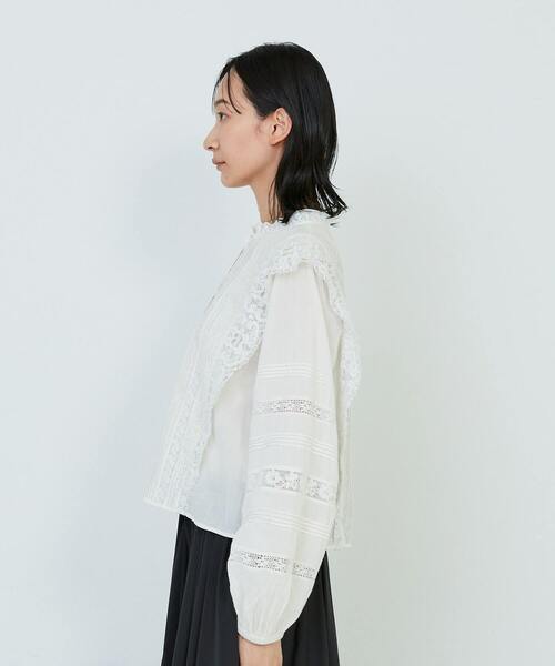 アデュートリステス　インドレースピンタックブラウス インドレースピンタックブラウス（シャツ/ブラウス）｜ADIEU TRISTESSE