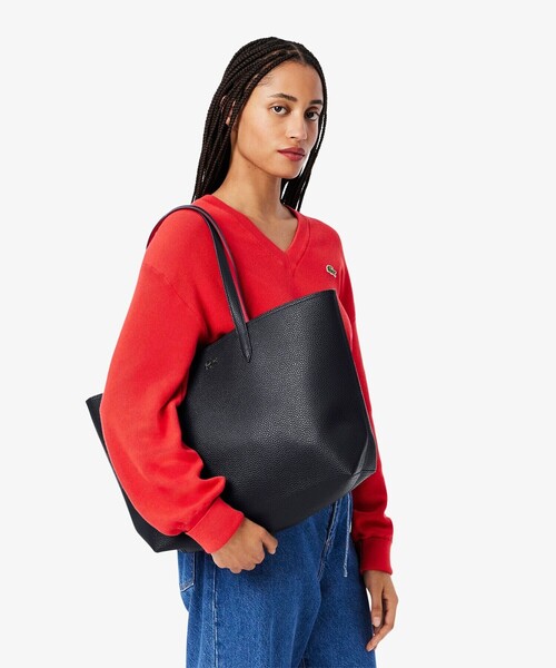 LACOSTE(ラコステ)の「アンナ ジップトートバッグ(トートバッグ・レディース・ブルー系その他/ライトピンク/ブラック×レッド・FREE)」の2枚目の写真