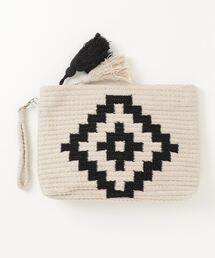 MAISON mou（メゾンムー）の「【Swaraj/スワラージ】ジャガードクラッチバッグ（手織り生地）（クラッチバッグ・メンズ）」