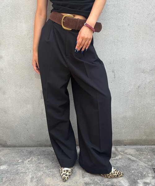 WHO'S WHO gallery(フーズフーギャラリー)の「2タックフォールスラックス(スラックス・レディース・グレー/ブラック/ブラウン・SMALL/MEDIUM)」の12枚目の写真