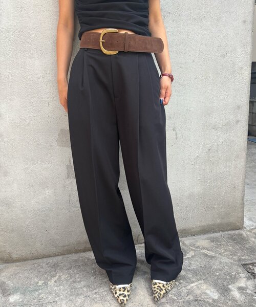 WHO'S WHO gallery(フーズフーギャラリー)の「2タックフォールスラックス(スラックス・レディース・グレー/ブラック/ブラウン・SMALL/MEDIUM)」の14枚目の写真