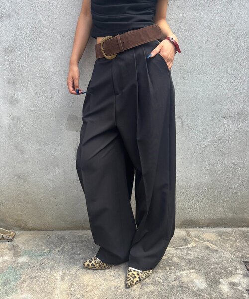 WHO'S WHO gallery(フーズフーギャラリー)の「2タックフォールスラックス(スラックス・レディース・グレー/ブラック/ブラウン・SMALL/MEDIUM)」の15枚目の写真