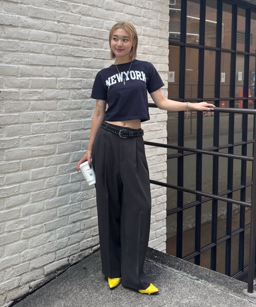 WHO'S WHO gallery(フーズフーギャラリー)の「2タックフォールスラックス(スラックス・レディース・グレー/ブラック/ブラウン・SMALL/MEDIUM)」の6枚目の写真