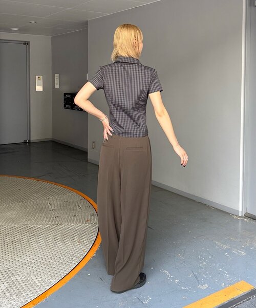 WHO'S WHO gallery(フーズフーギャラリー)の「2タックフォールスラックス(スラックス・レディース・グレー/ブラック/ブラウン・SMALL/MEDIUM)」の11枚目の写真