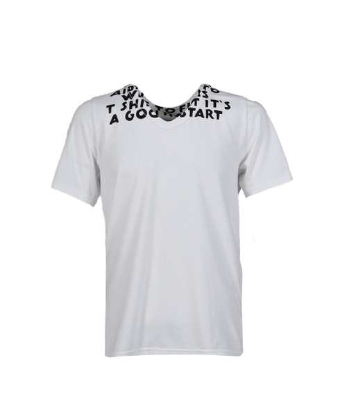 MM6 Maison Margiela(エムエムシックス メゾン マルジェラ)の「T-SHIRT(Tシャツ/カットソー・メンズ・ホワイト・LARGE)」の1枚目の写真