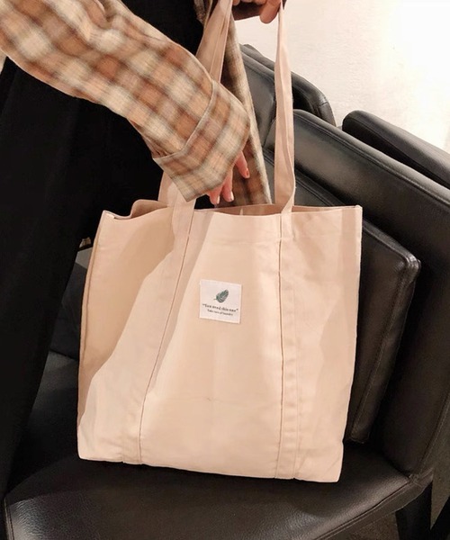 shopnikoniko(ショップニコニコ)の「ロゴワッペン キャンバス トートバッグ(トートバッグ・レディース・ピンク/ブラウン/ブラック/ブルー/パープル/ホワイト・フリー)」の22枚目の写真