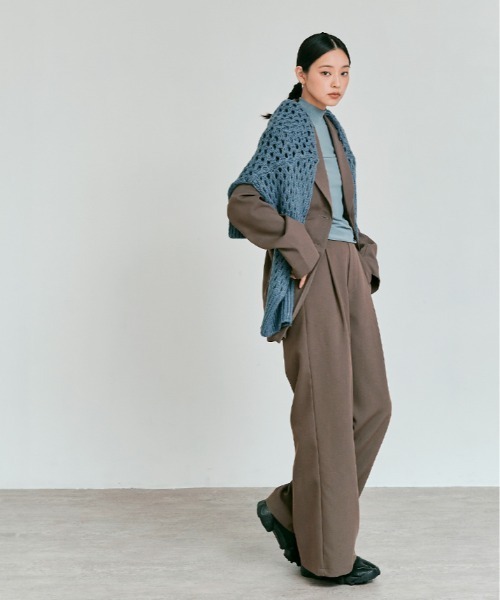W:Huku(フーク)の「【W:Huku / リンクルフリーツイル】シャーリング テーラード ジャケット / Wrinkle-Free Stretch Twill Shirring Jacket(テーラードジャケット・レディース・ブラウン/杢グレー/ブラック・FREE)」の6枚目の写真