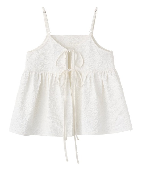 GENERAL IDEA(ジェネラルアイデア)の「GENERAL IDEA/ジェネラルアイディア textured bubble sleeveless blouse キャミソールビスチェ(キャミソール・レディース・ブルー/ホワイト・L/M)」の3枚目の写真
