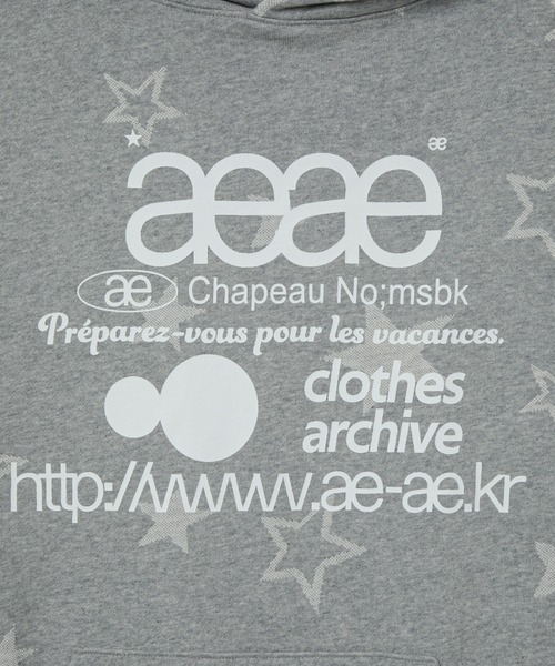 aeae（エーイーエーイー）の「WEB LOGO STAR LOOSED HOODIE（スウェット・レディース・グレー・SMALL/MEDIUM）」の4枚目の写真