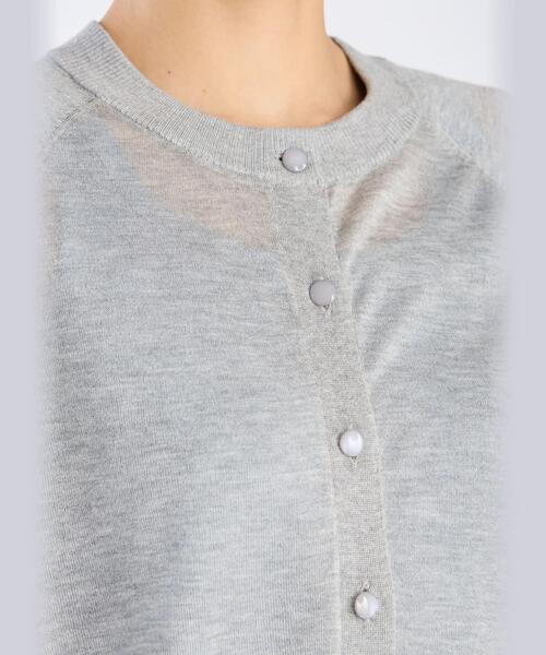 セール】シアー ラグランスリーブ ニット カーディガン（カーディガン