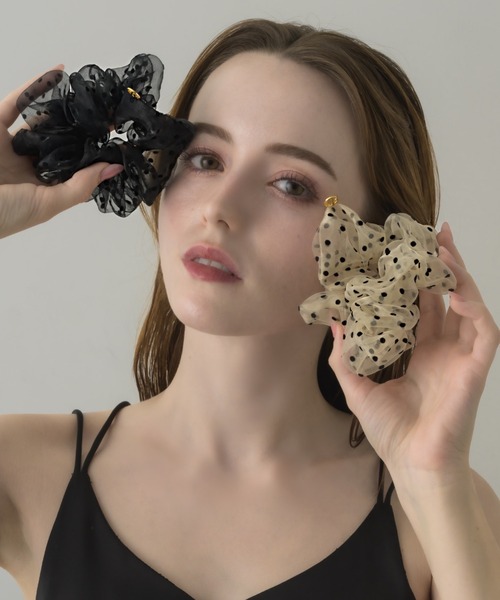 muku（ムク）の「CHOUCHOU/SHEER DOT（シュシュ・レディース・アイボリー/ブラック・FREE）」の10枚目の写真