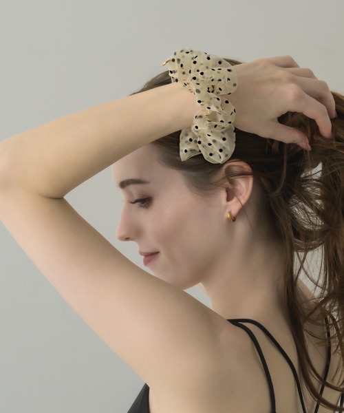 muku（ムク）の「CHOUCHOU/SHEER DOT（シュシュ・レディース・アイボリー/ブラック・FREE）」の16枚目の写真