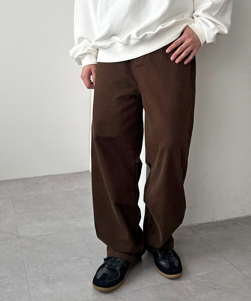 DISCOAT（ディスコート）の「【ユニセックス】ヘヴィツイルバレルレッグパンツ（その他パンツ・レディース・ライトベージュ/ダークブラウン・LARGE/MEDIUM）」の8枚目の写真