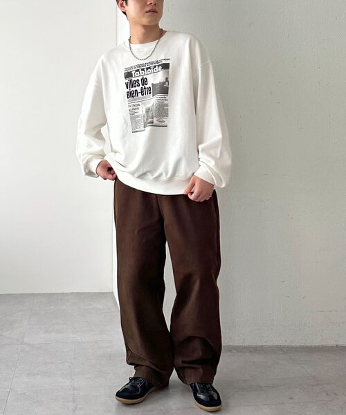 DISCOAT（ディスコート）の「【ユニセックス】ヘヴィツイルバレルレッグパンツ（その他パンツ・レディース・ライトベージュ/ダークブラウン・LARGE/MEDIUM）」の10枚目の写真